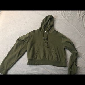 Army Green Cropped Vans Hoodie